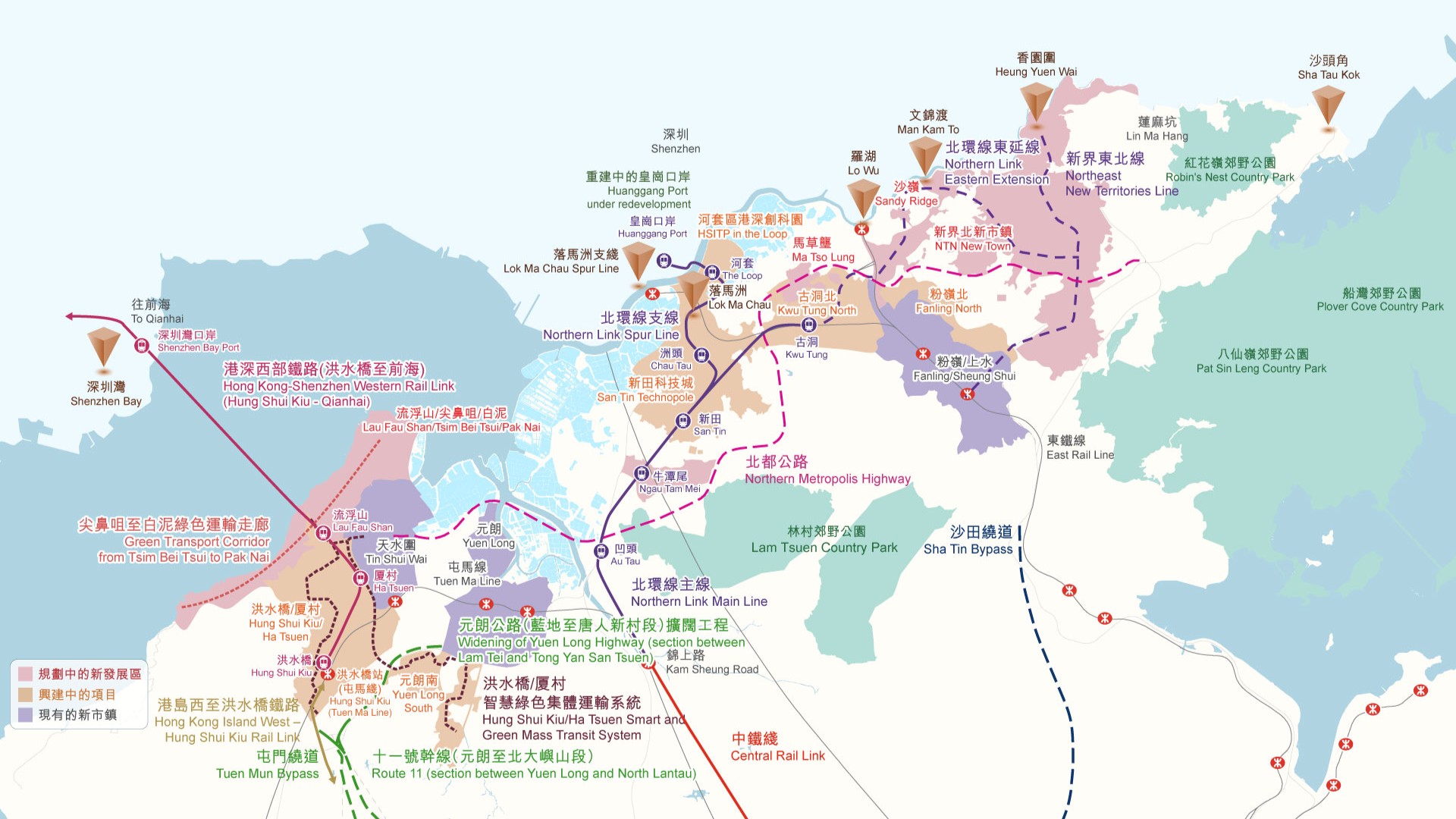 北部都會區規劃示意圖